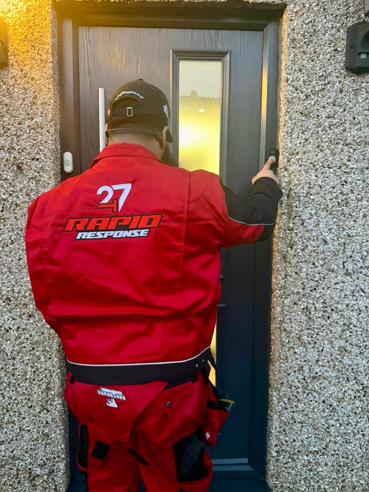 247 Rapid Response engineer arriving at a managed property
